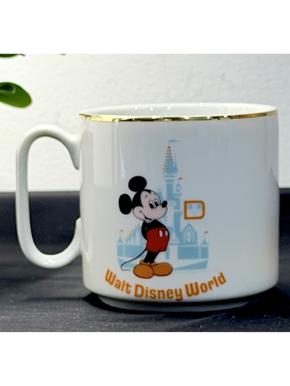 Vintage 70's Walt Disney World Ceramic Coffee Mug Mickey Walt Disney Productions
